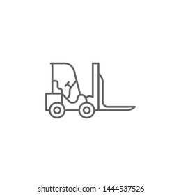 Industry forklift industrial transportation truck vehicle warehouse icon