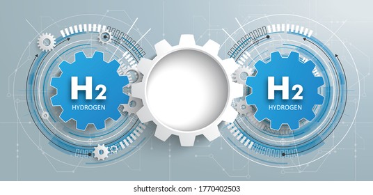 The industry of the future runs on hydrogen. Eps 10 vector file.