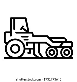 Industry grader machine icon. Outline industry grader machine vector icon for web design isolated on white background