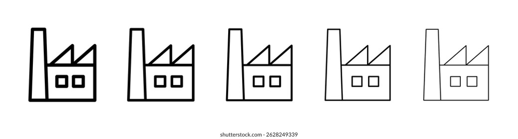 Industry icon in black. Vector illustration for graphic design