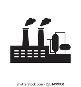 Diseño de iconos de la industria. Icono de fábricas. Terminal, Power Station, Mina, Almacén, Greenhouse y más. Aislado sobre fondo blanco. ilustración vectorial