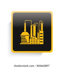 Industry icon design,yellow version,clean vector