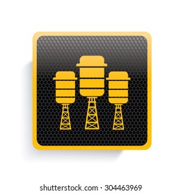 Industry icon design,yellow version,clean vector