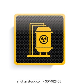 Industry icon design,yellow version,clean vector