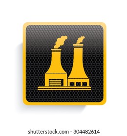 Industry icon design,yellow version,clean vector