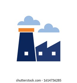 industry icon. flat illustration of industry vector icon. industry sign symbol