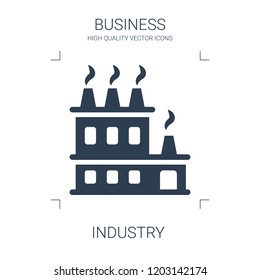 industry icon. high quality filled industry icon on white background. from business collection flat trendy vector industry symbol. use for web and mobile