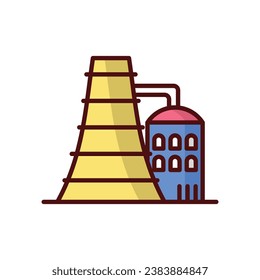 Industry icon isolate white background vector stock illustration