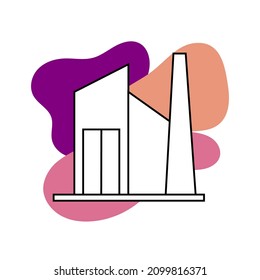 industry icon logo vector pink