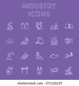 Conjunto de iconos de la industria.