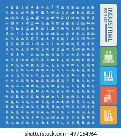 Industry icon set design,clean vector