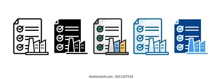Industry Icon Set Multiple Style Collection