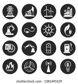 Industry icon set with on White Background 