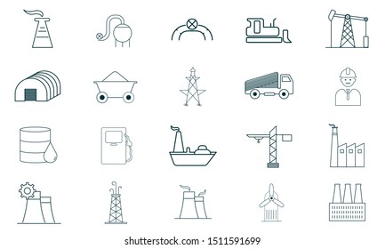 Industry icon set vector illustration used for website.