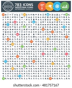 Industry icon set,clean vector