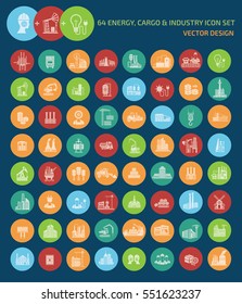 Industry icon set,clean vector