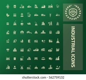 Industry icon set,clean vector