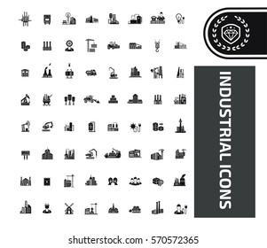 Industry icon set,clean vector