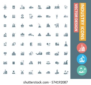Industry icon set,clean vector