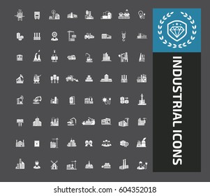 Industry icon set,clean vector