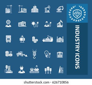 Industry icon set,clean vector