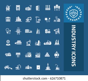 Industry icon set,clean vector