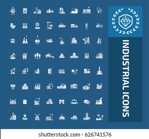 Industry icon set,clean vector