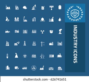 Industry icon set,clean vector