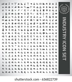 Industry icon set,clean vector