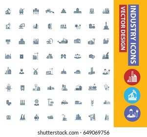 Industry icon set,clean vector