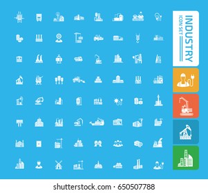 Industry icon set,clean vector