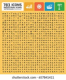 Industry icon set,clean vector