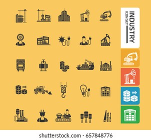 Industry icon set,clean vector