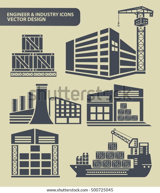 Industry icon set,clean\
vector
