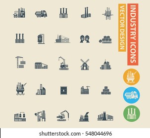 
Industry icon set,vector