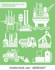 Industry icon set,vector