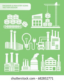 Industry icon set,vector