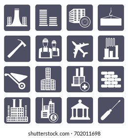 Industry icon set,vector