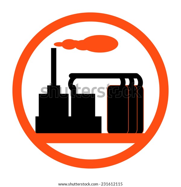 Industry Icon Showing Factory Petrochemical Refinery Stock Vector ...