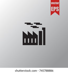 Industry icon in trendy isolated on grey background.Vector illustration.