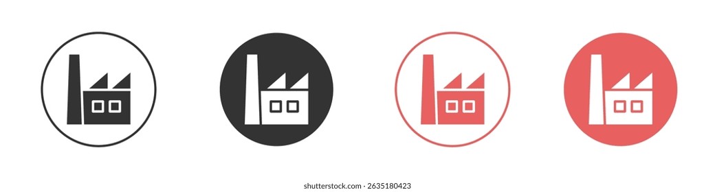 Industry icon vector design template simple and clean style