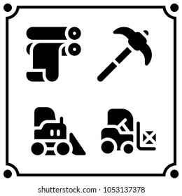industry icon vector set