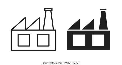 Industrie-Ikone Vektor in einfachem flachen Design, Umriss.