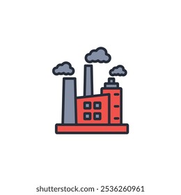 Industry icon. vector.Editable stroke.linear style sign for use web design,logo.Symbol illustration.