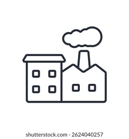 industry icon. vector.Editable stroke.linear style sign for use web design,logo.Symbol illustration.