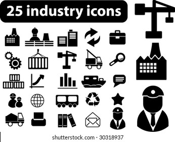 industry icons - black series. see more in my portfolio