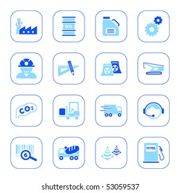 Industry icons - blue series