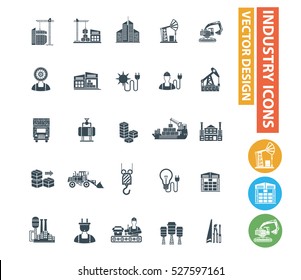 Industry icons design,clean vector