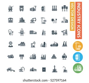 Industry icons design,clean vector