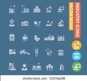 
Industry icons design,clean vector